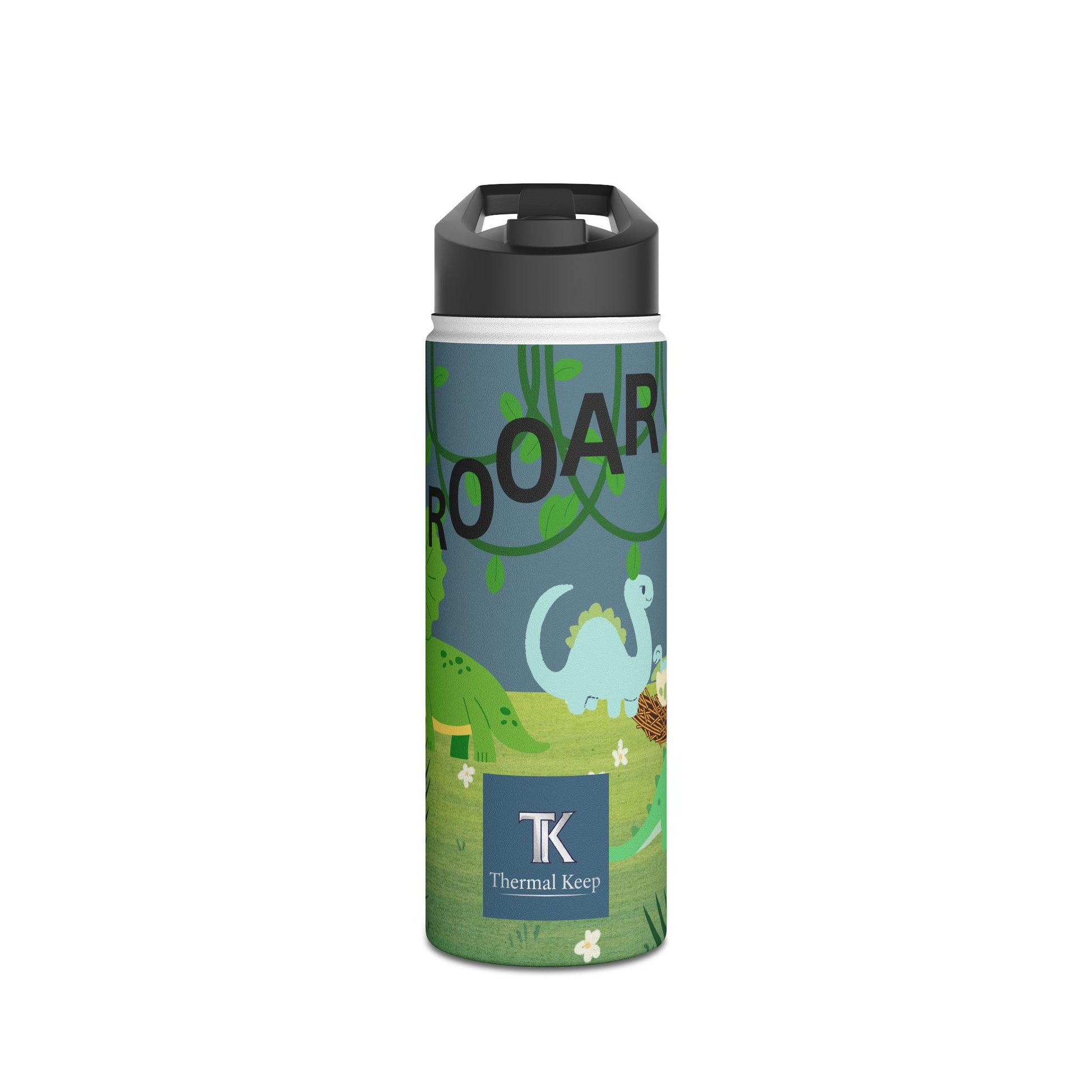 Blue Dinosaur stainless steel bottle .   Ready for Back to School.