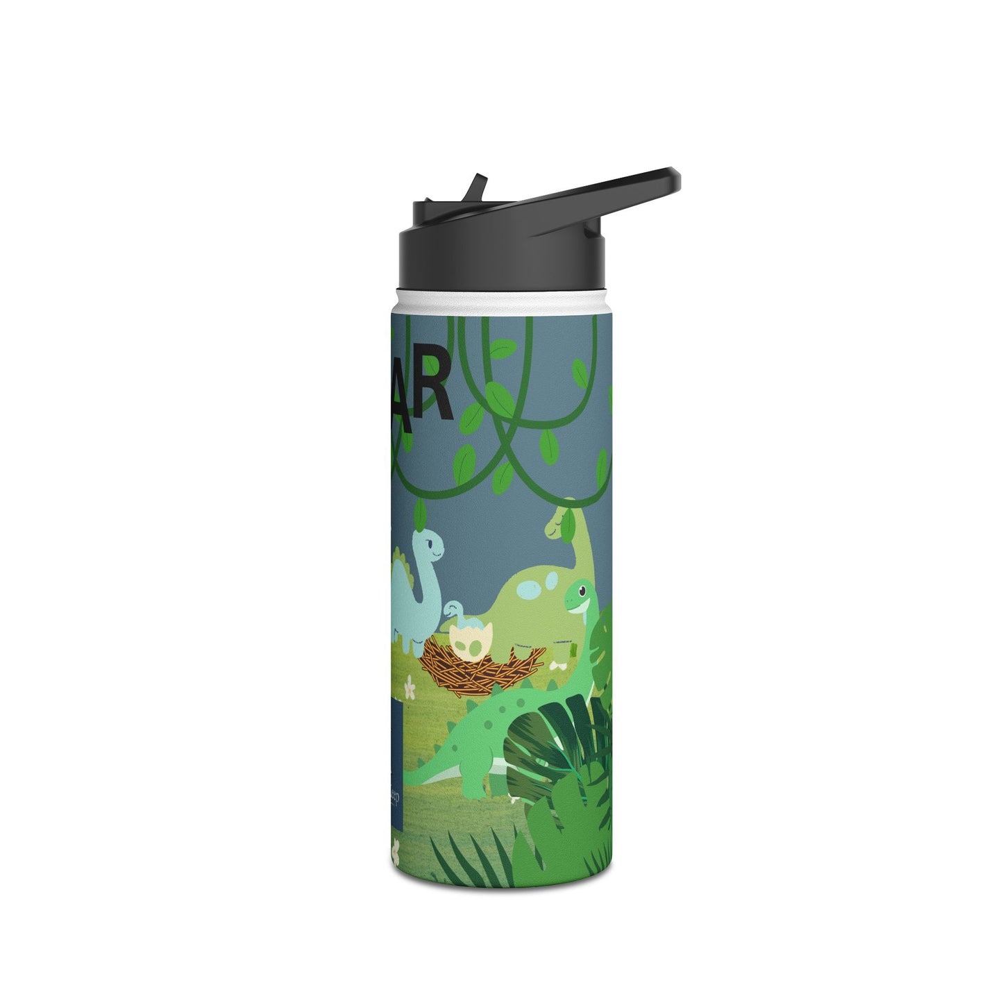 Blue Dinosaur stainless steel bottle .   Ready for Back to School.