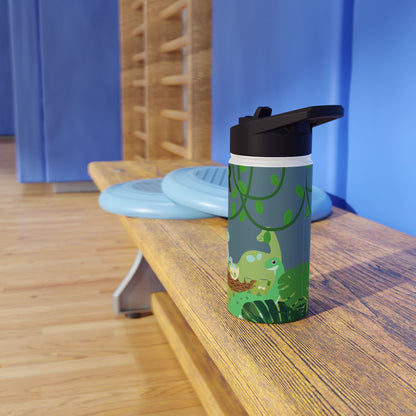 Blue Dinosaur stainless steel bottle .   Ready for Back to School.