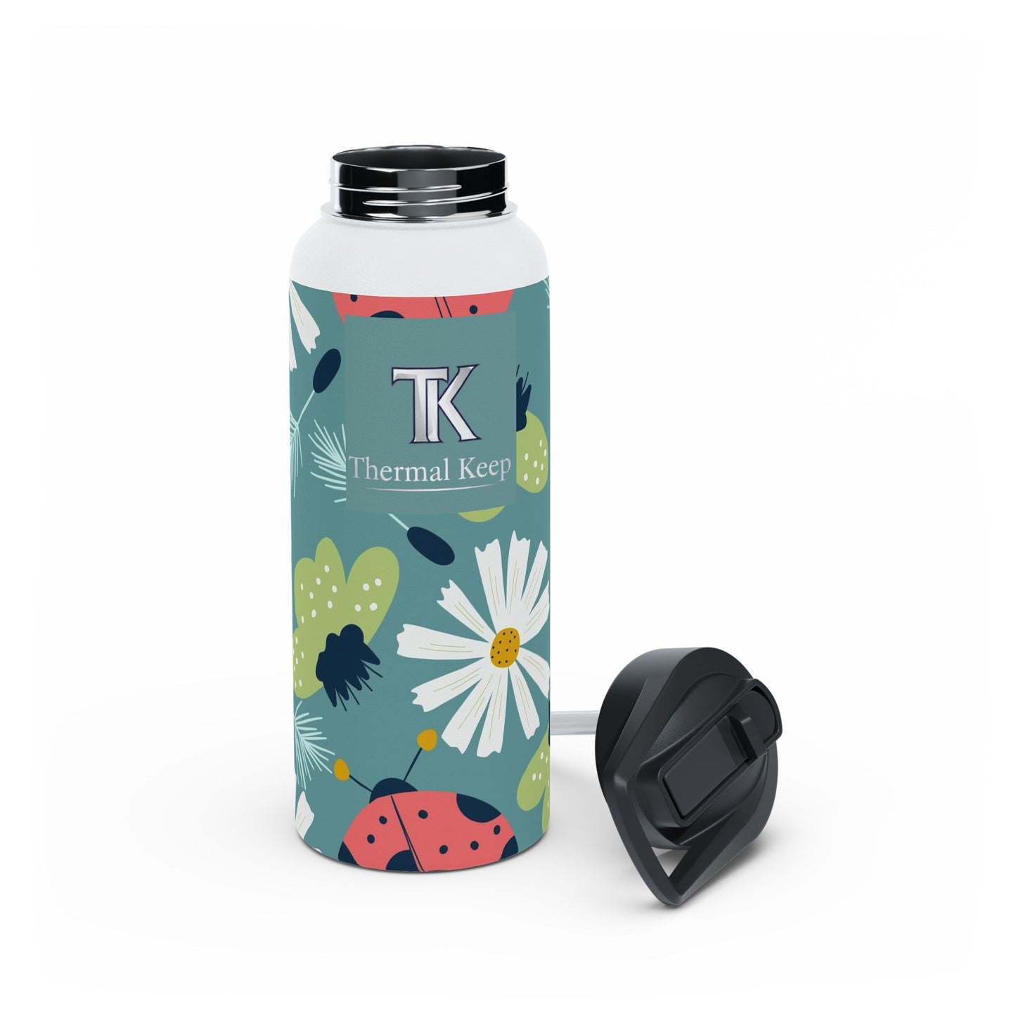 Floral Ladybug Insulated Water Bottle — Limited Edition | Thermal Keep