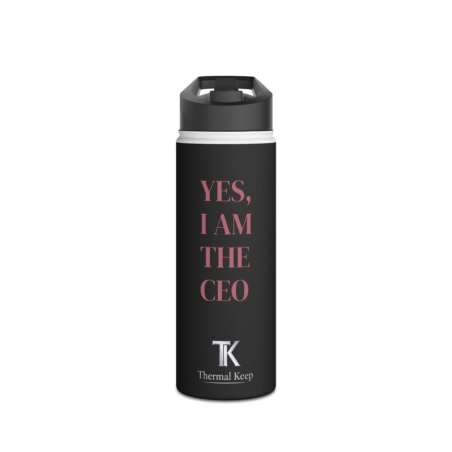 "Yes, I Am The CEO" Water Bottle — Rose Gold Edition