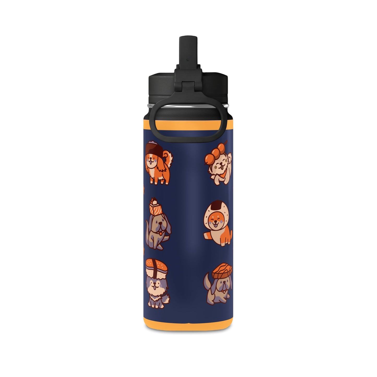 20oz Corgi Kids Water Bottle — Insulated Stainless Steel with Straw Lid