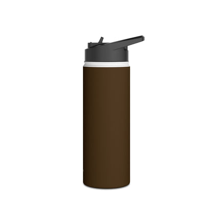 Mocha Brown Insulated Water Bottle — At Home | Thermal Keep | 12oz, 18oz, 32oz