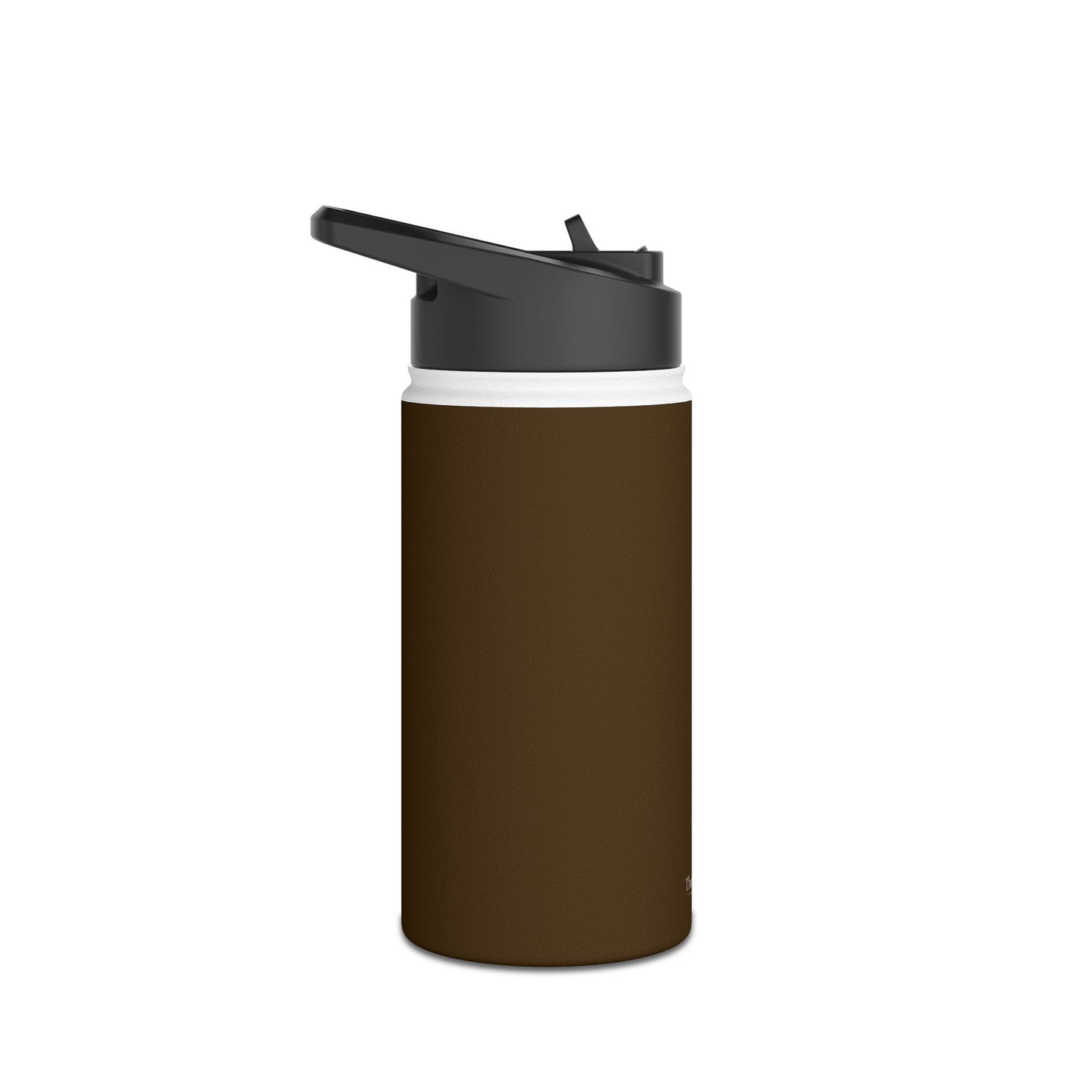 Mocha Brown Insulated Water Bottle — At Home | Thermal Keep | 12oz, 18oz, 32oz
