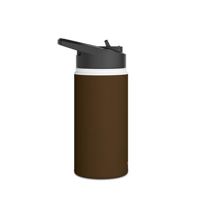 Mocha Brown Insulated Water Bottle — At Home | Thermal Keep | 12oz, 18oz, 32oz