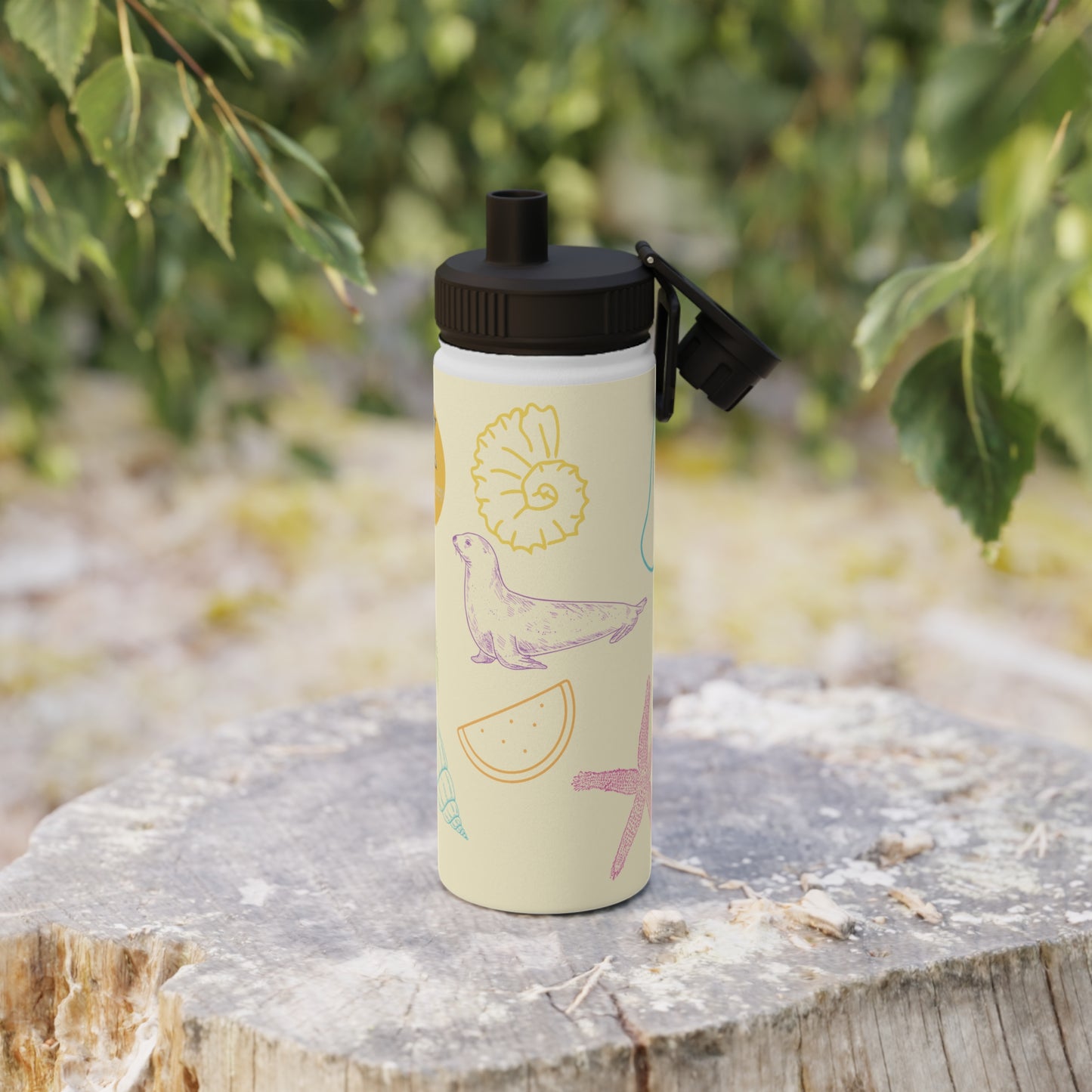 Ocean Pals Summer Vibes Kids Water Bottle — Insulated Stainless Steel