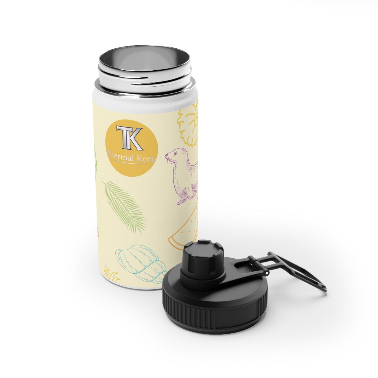 Ocean Pals Summer Vibes Kids Water Bottle — Insulated Stainless Steel