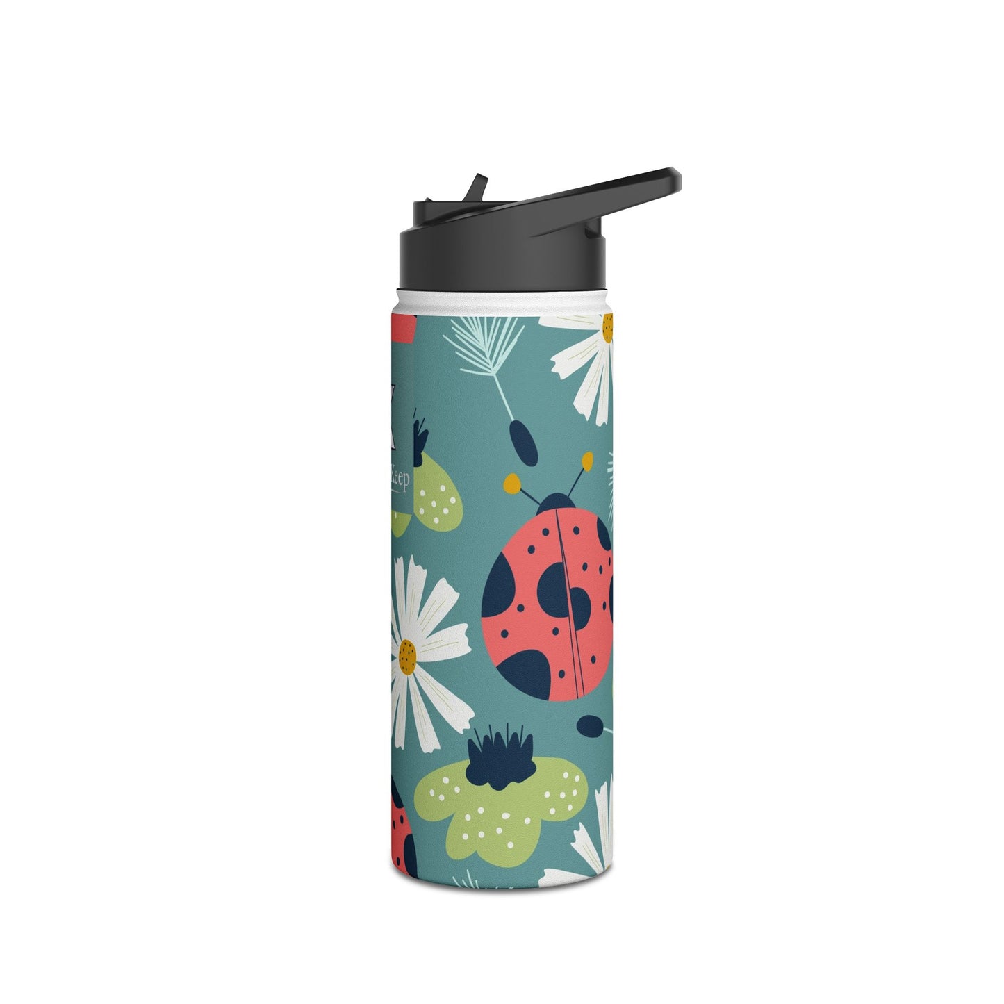Floral Ladybug Insulated Water Bottle — Limited Edition | Thermal Keep