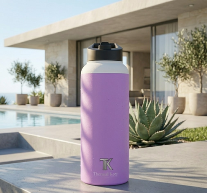 Pastel Lavender Stainless Steel Water Bottle — Insulated Travel Bottle with Standard Lid