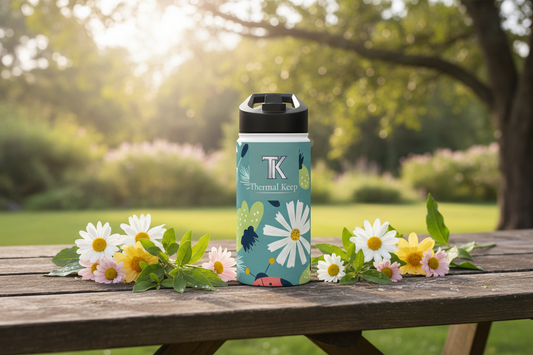 Floral Ladybug Insulated Water Bottle — Limited Edition | Thermal Keep