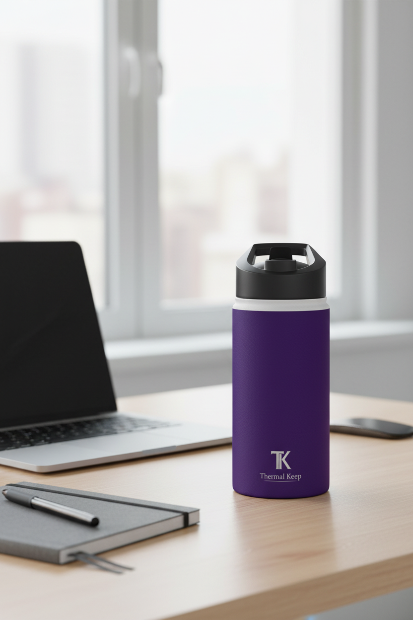Purple Stainless Steel Water Bottle — Insulated Travel Bottle