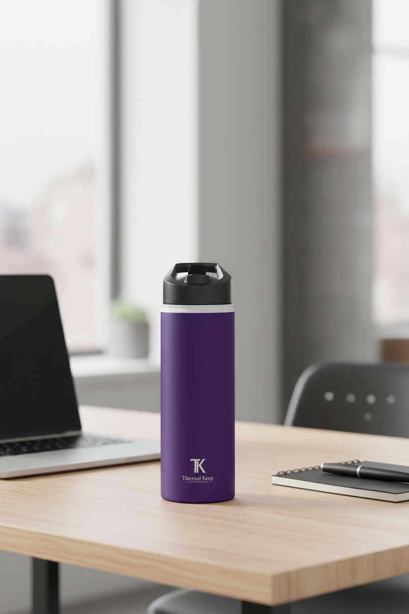 Purple Stainless Steel Water Bottle — Insulated Travel Bottle