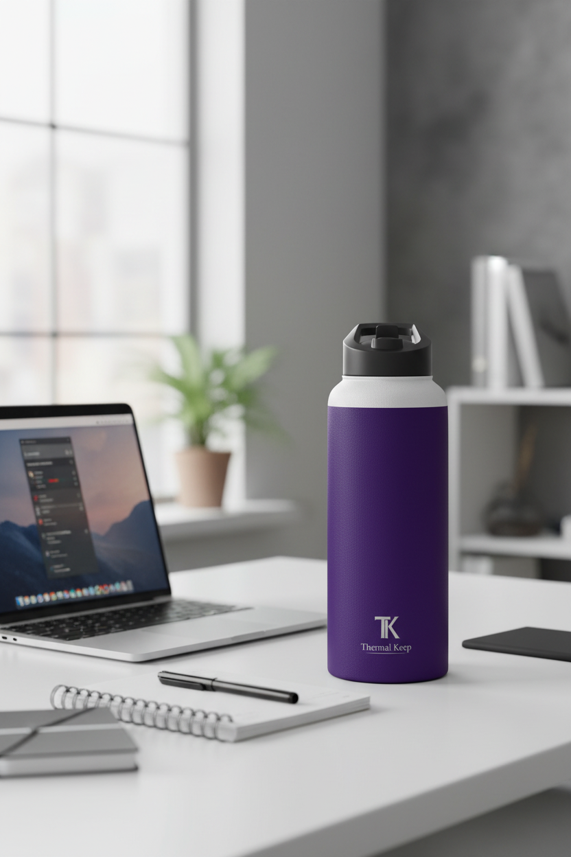 Purple Stainless Steel Water Bottle — Insulated Travel Bottle