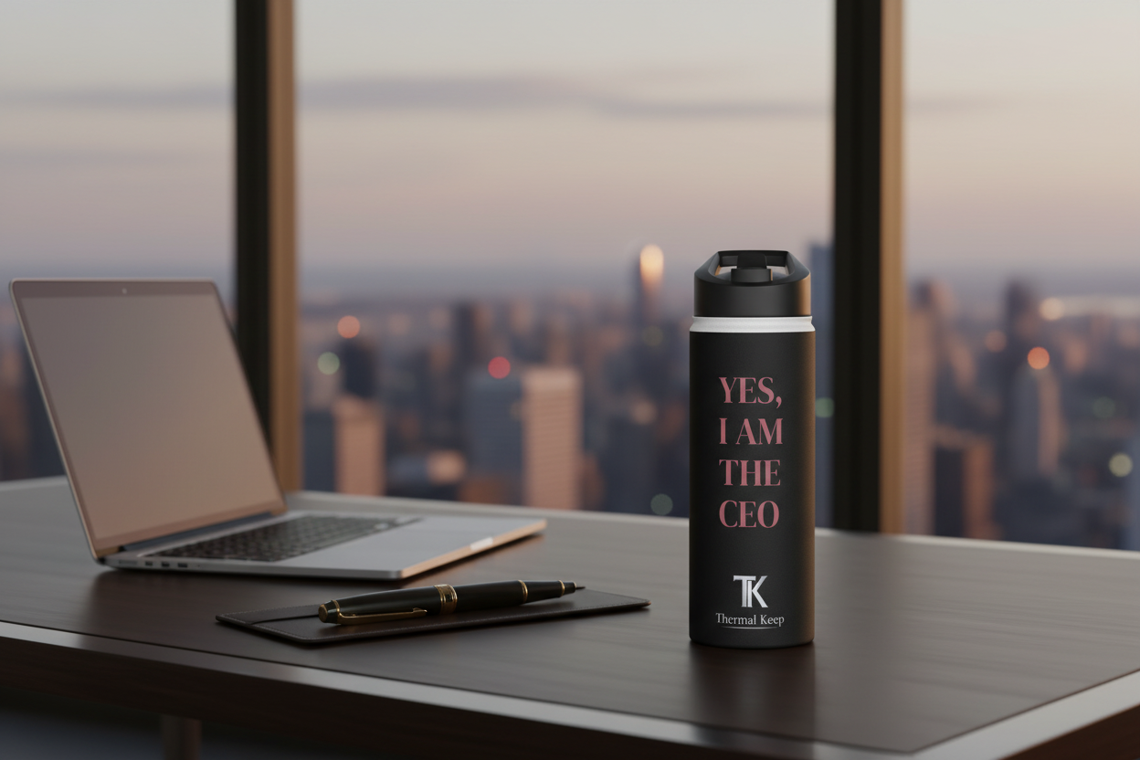 "Yes, I Am The CEO" Water Bottle — Rose Gold Edition