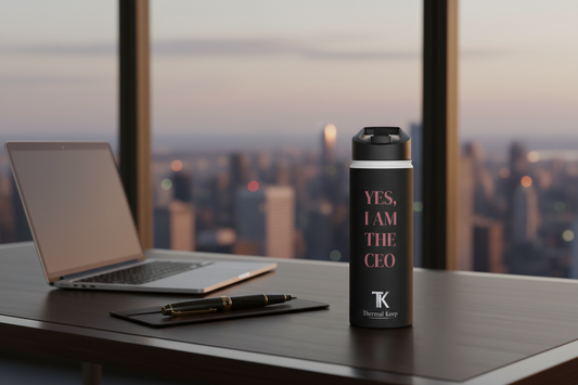 "Yes, I Am The CEO" Water Bottle — Rose Gold Edition