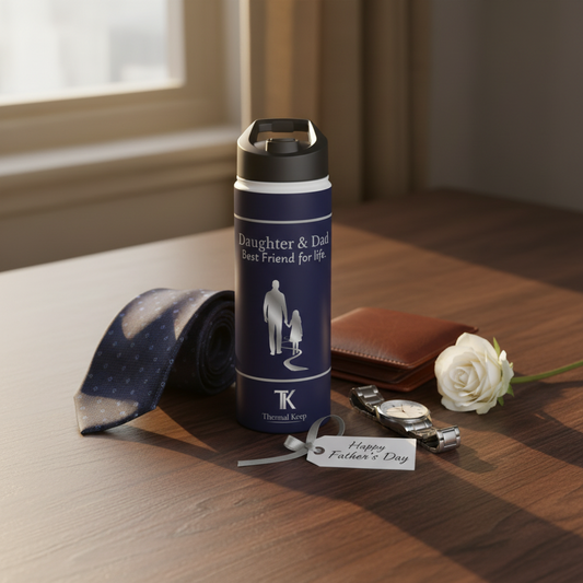 Daughter & Dad — Best Friend for Life | Insulated Steel Bottle | Father's Day Gift
