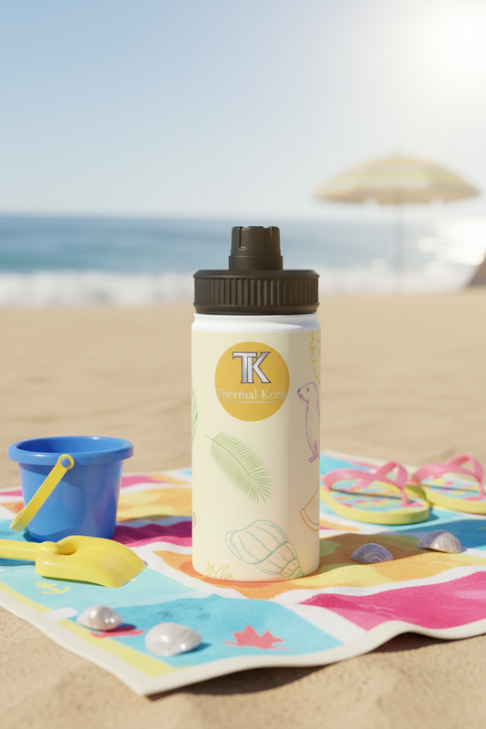 Ocean Pals Summer Vibes Kids Water Bottle — Insulated Stainless Steel