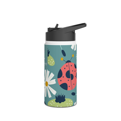 Floral Ladybug Insulated Water Bottle — Limited Edition | Thermal Keep