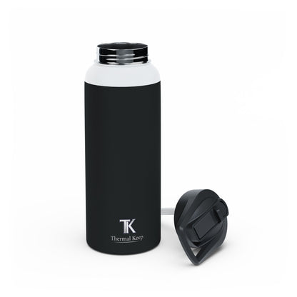 Thermal Keep Classic Insulated Water Bottle | Black | 12oz, 18oz, 32oz