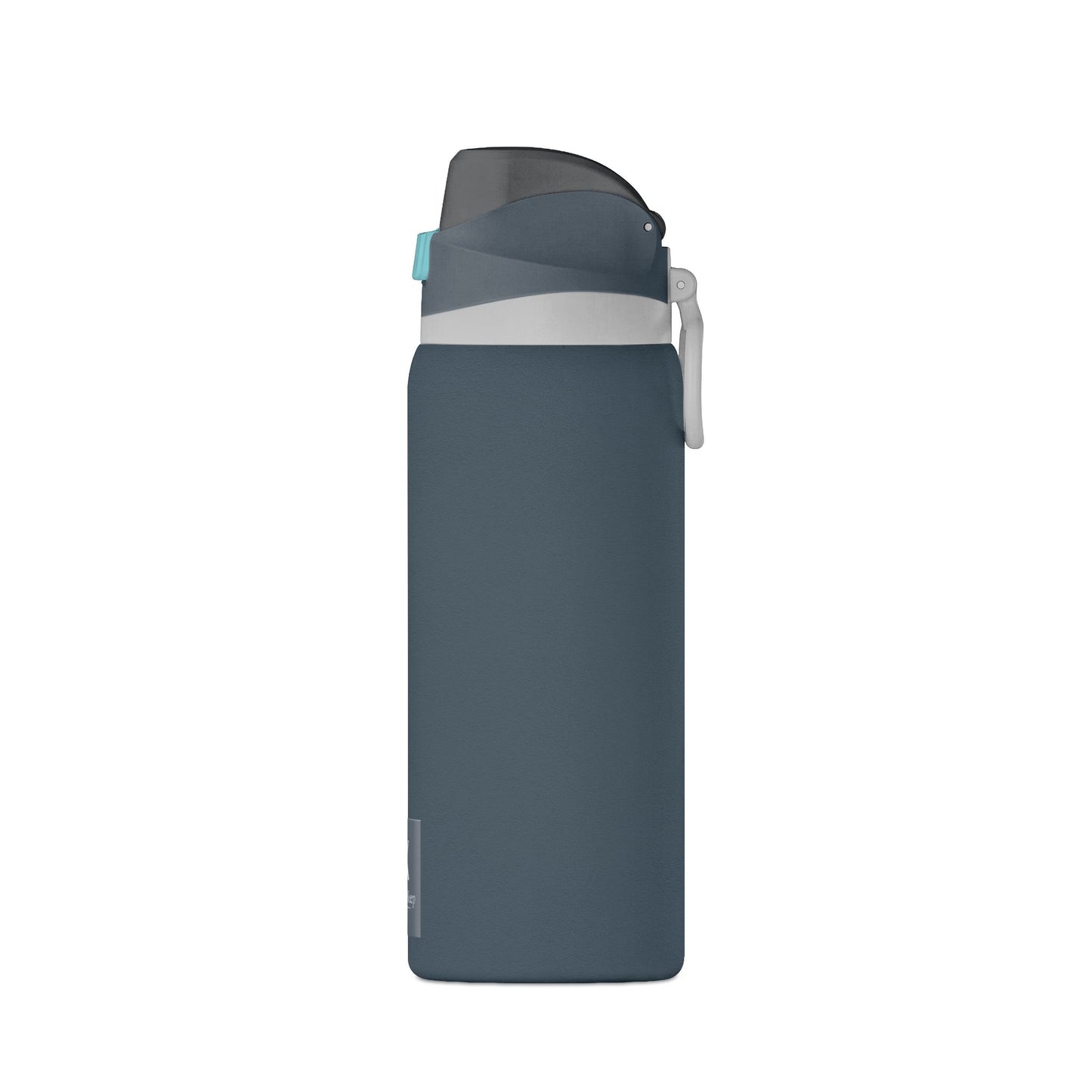 Night Fall Blue water bottle with a on a white background