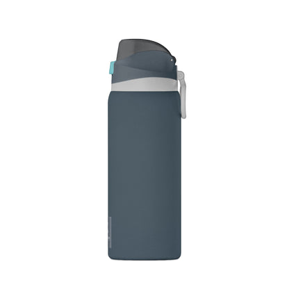 Night Fall Blue water bottle with a on a white background