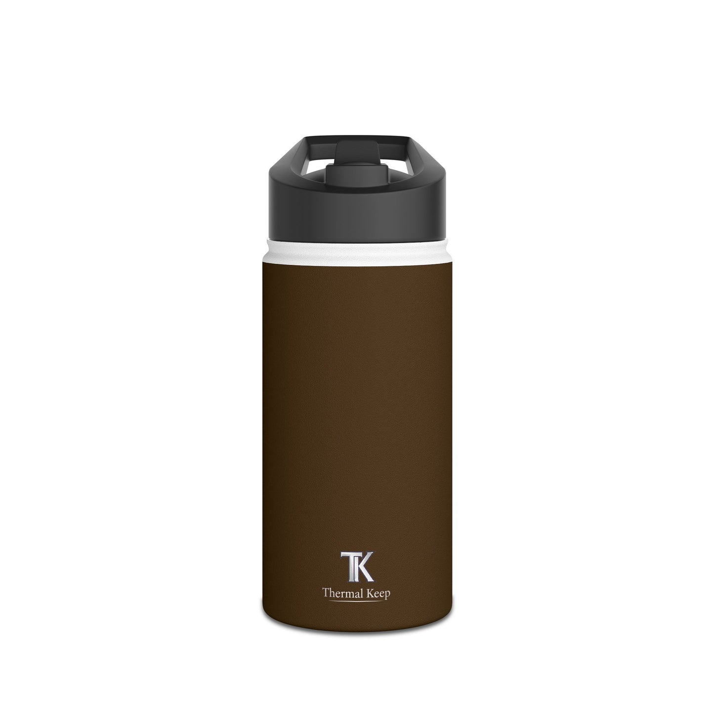 Mocha Brown Insulated Water Bottle — At Home | Thermal Keep | 12oz, 18oz, 32oz