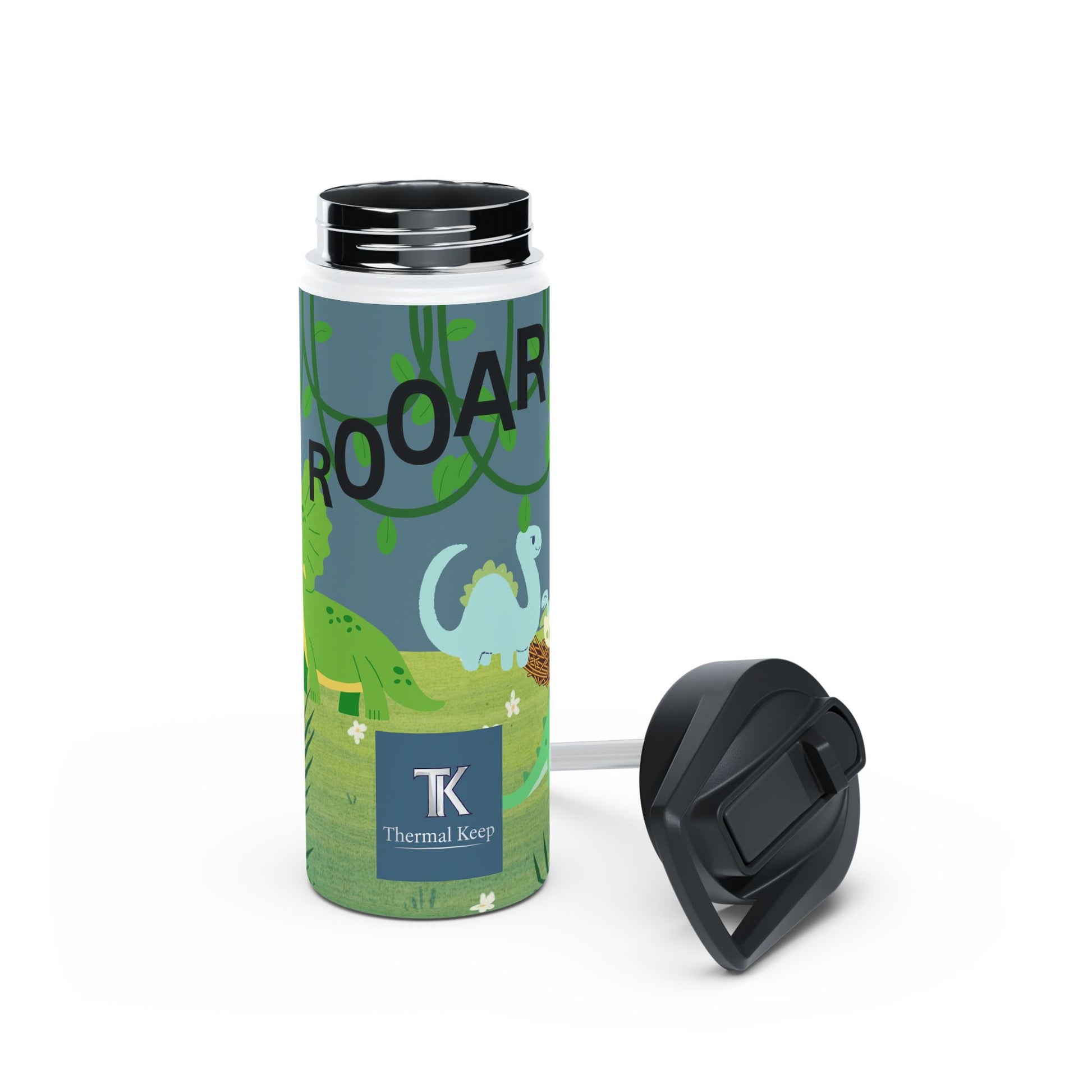 Blue Dinosaur stainless steel bottle .   Ready for Back to School.