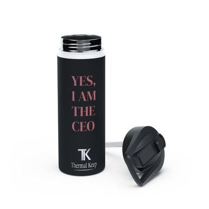 "Yes, I Am The CEO" Water Bottle — Rose Gold Edition