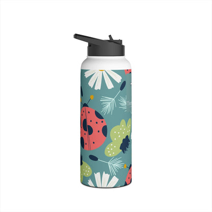 Floral Ladybug Insulated Water Bottle — Limited Edition | Thermal Keep