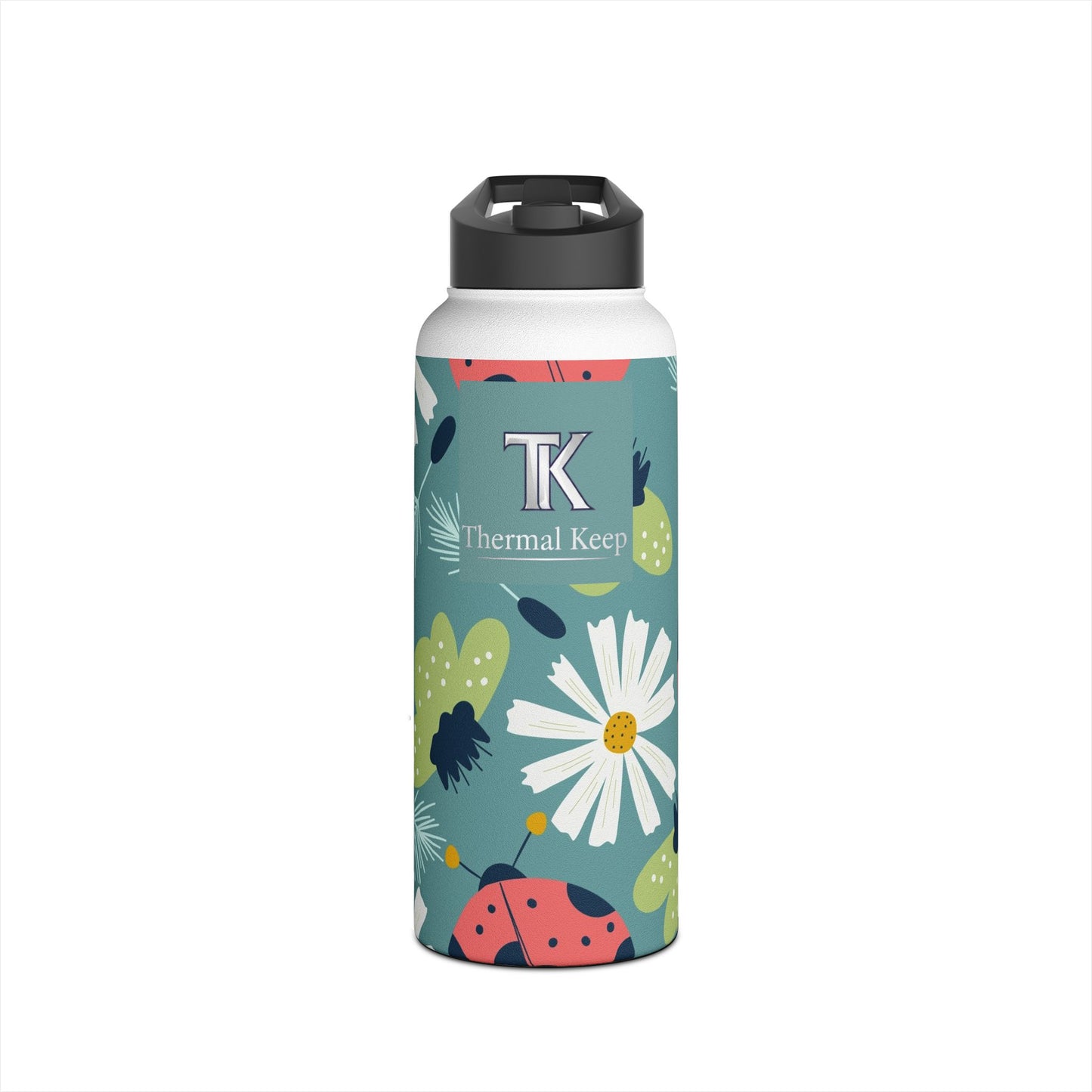 Floral Ladybug Insulated Water Bottle — Limited Edition | Thermal Keep