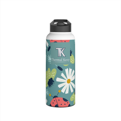 Floral Ladybug Insulated Water Bottle — Limited Edition | Thermal Keep