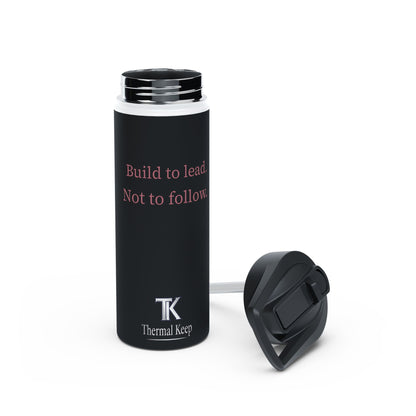 Build to Lead. Not to Follow. – Rose Gold Motivational Water Bottle | CEO Series
