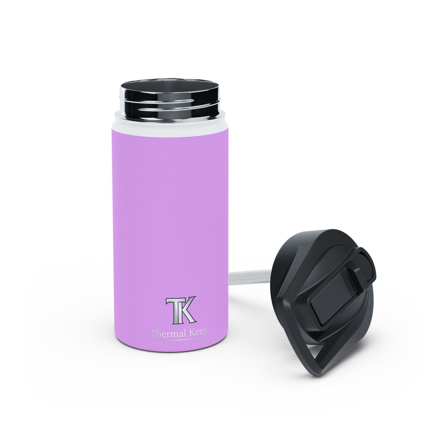 Pastel Lavender Stainless Steel Water Bottle — Insulated Travel Bottle with Standard Lid