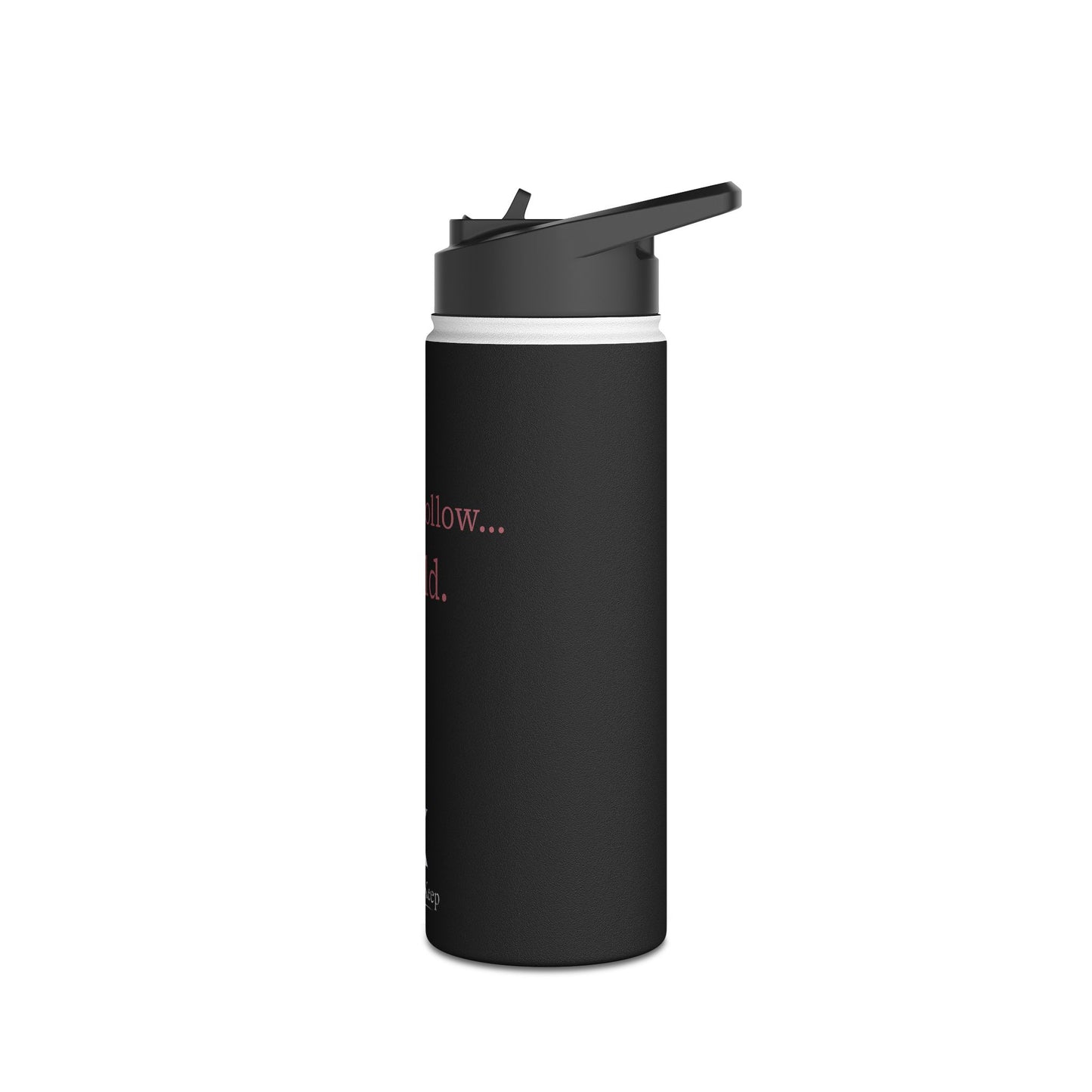 I Don't Follow, I Build Stainless Steel Water Bottle – Rose Gold Edition | Motivational Bottle for Builders & Leaders