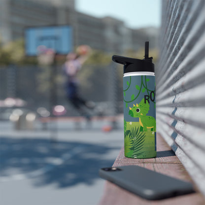 Blue Dinosaur stainless steel bottle .   Ready for Back to School.