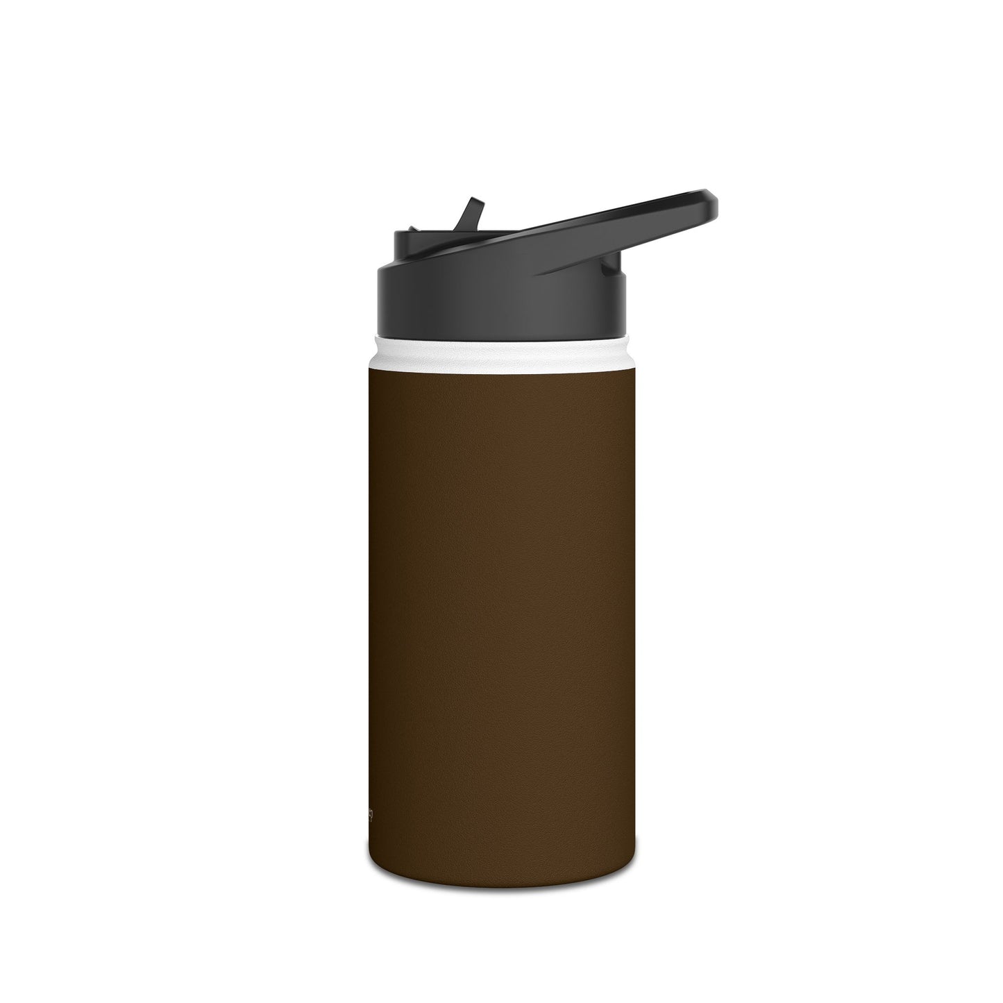 Mocha Brown Insulated Water Bottle — At Home | Thermal Keep | 12oz, 18oz, 32oz