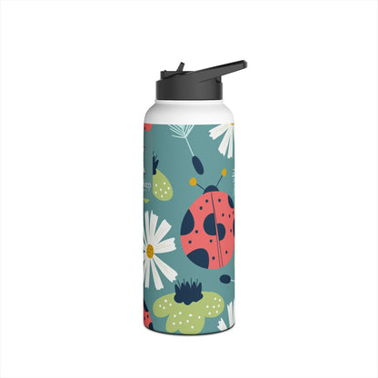 Floral Ladybug Insulated Water Bottle — Limited Edition | Thermal Keep