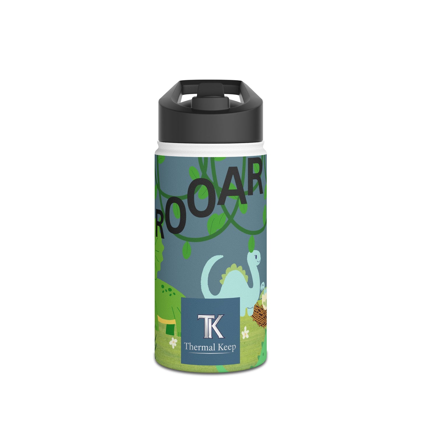 Blue Dinosaur stainless steel bottle in Ready for Back to School.