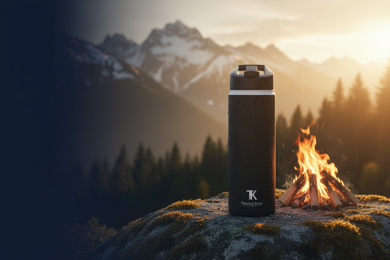 Camping Slide – Botella con Logo TK