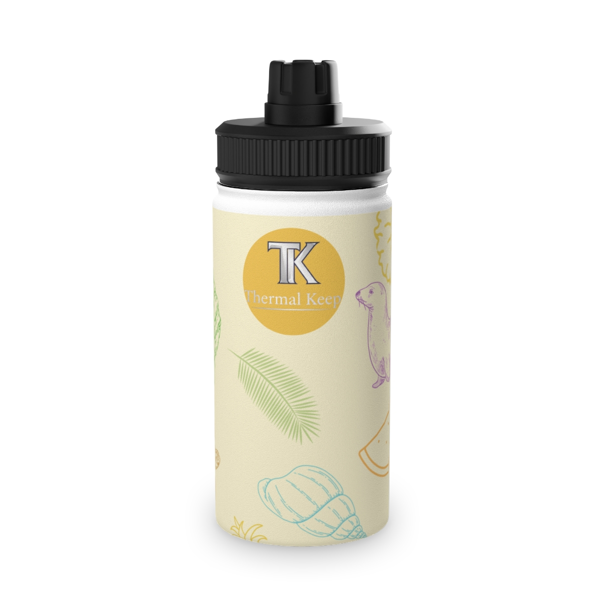 Ocean Pals Summer Vibes Kids Water Bottle — Insulated Stainless Steel